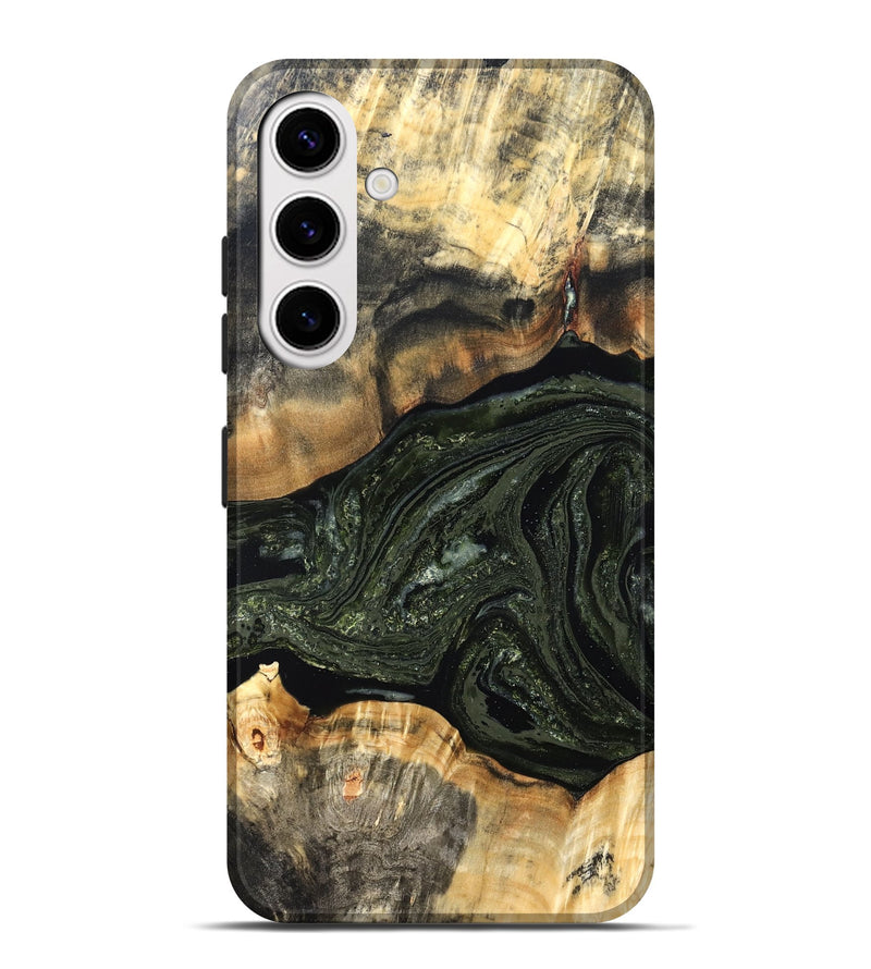 Galaxy S25 Plus Wood Live Edge Phone Case - Sydni (Green, 826606)