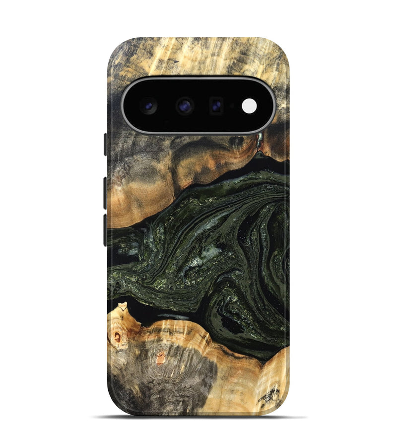 Pixel 11 Wood Live Edge Phone Case - Sydni (Green, 826606)