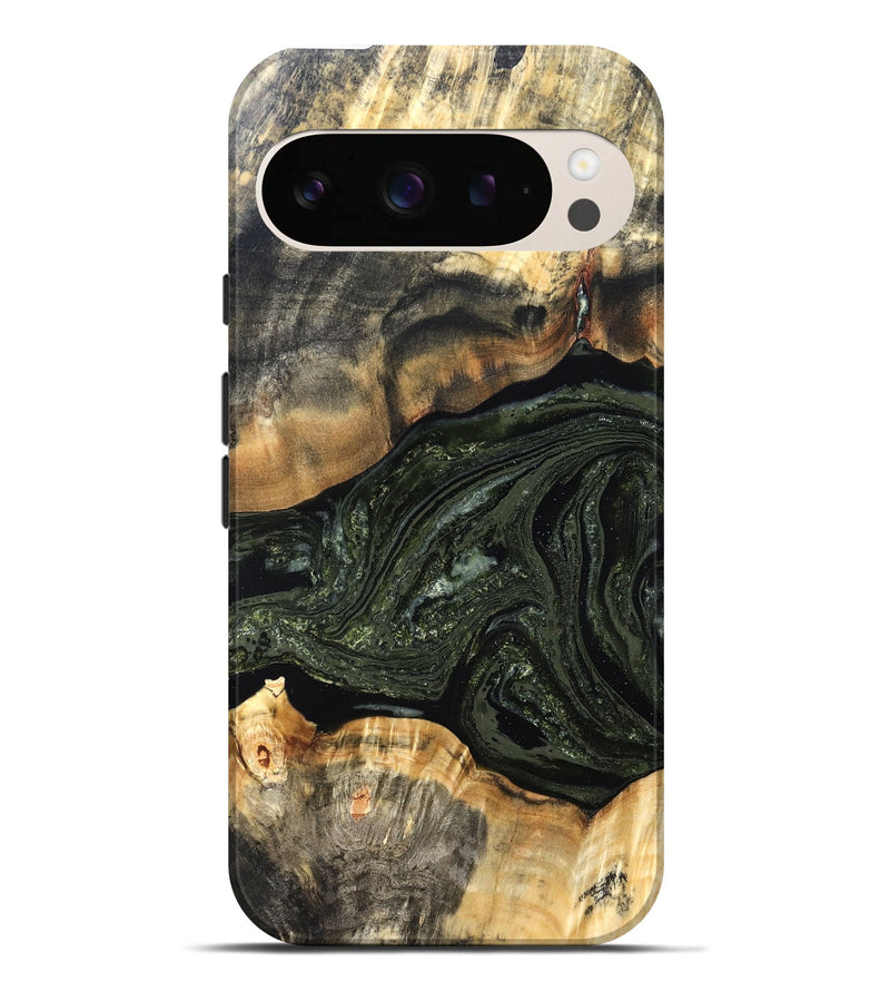 Pixel 9 Pro XL Wood Live Edge Phone Case - Sydni (Green, 826606)
