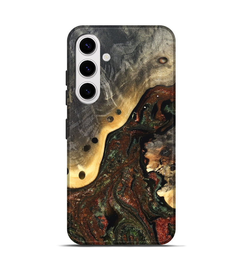 Galaxy S25 Wood Live Edge Phone Case - Fallon (Green, 826607)