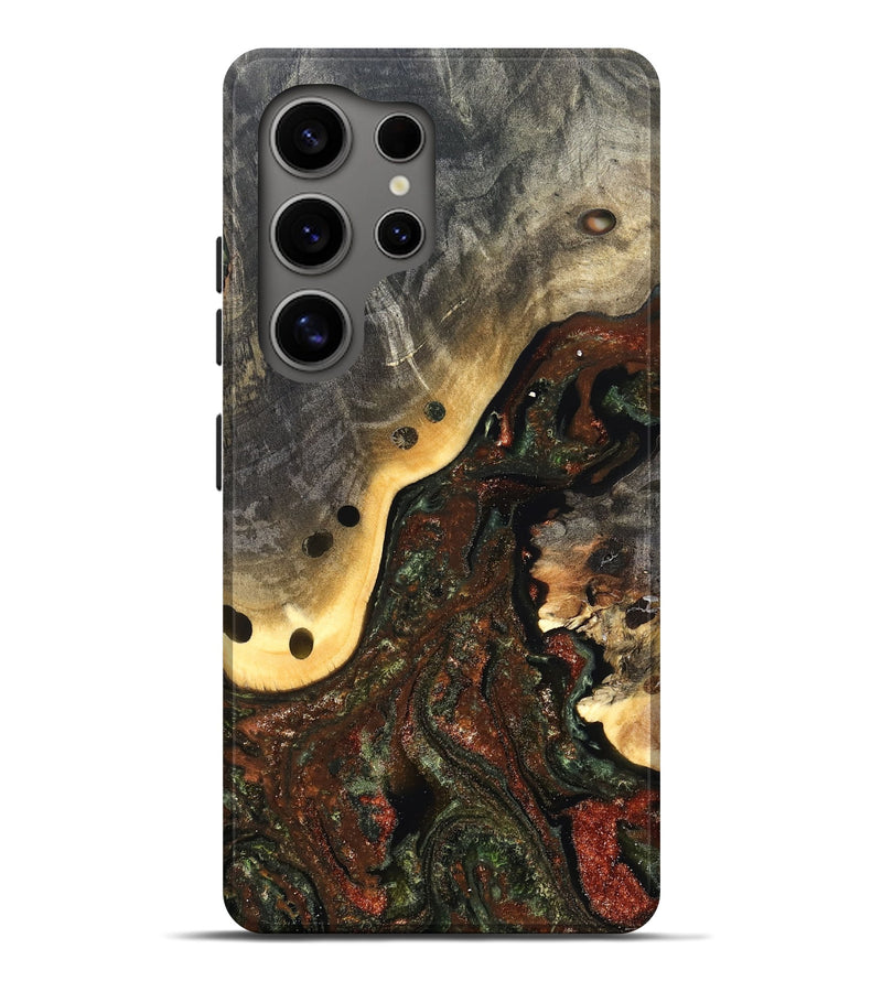 Galaxy S25 Ultra Wood Live Edge Phone Case - Fallon (Green, 826607)