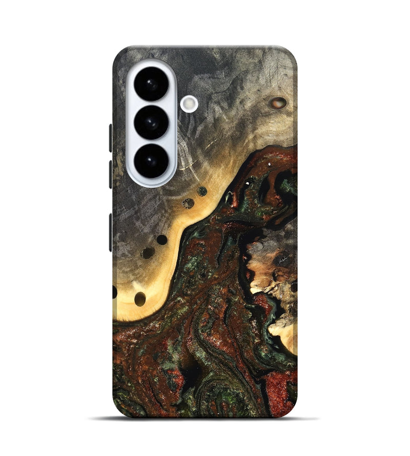 Galaxy S26 Wood Live Edge Phone Case - Fallon (Green, 826607)