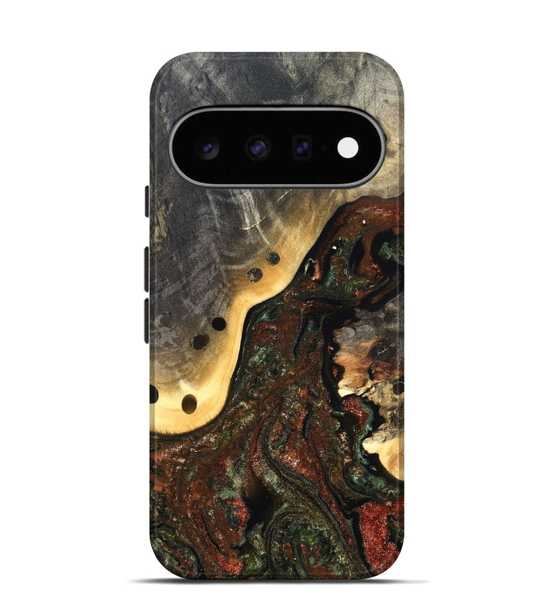 Pixel 11 Wood Live Edge Phone Case - Fallon (Green, 826607)