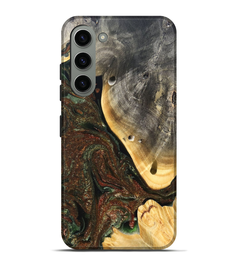 Galaxy S23 Plus Wood Live Edge Phone Case - Isabel (Green, 826608)