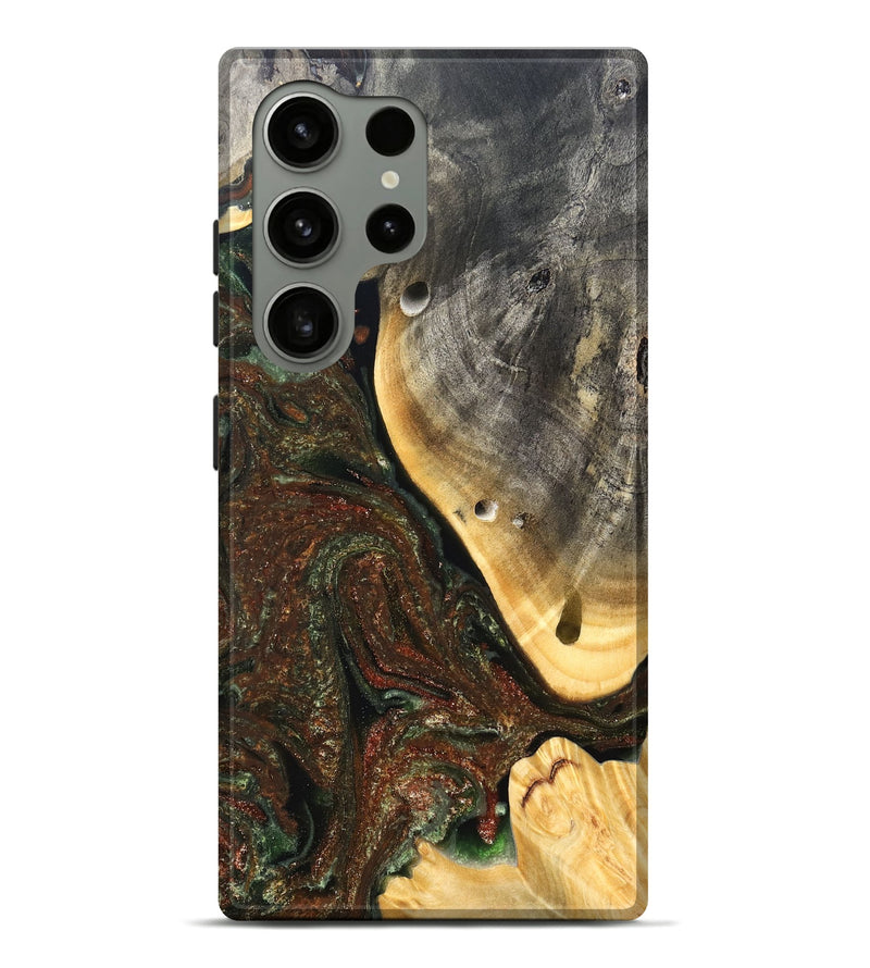 Galaxy S24 Ultra Wood Live Edge Phone Case - Isabel (Green, 826608)