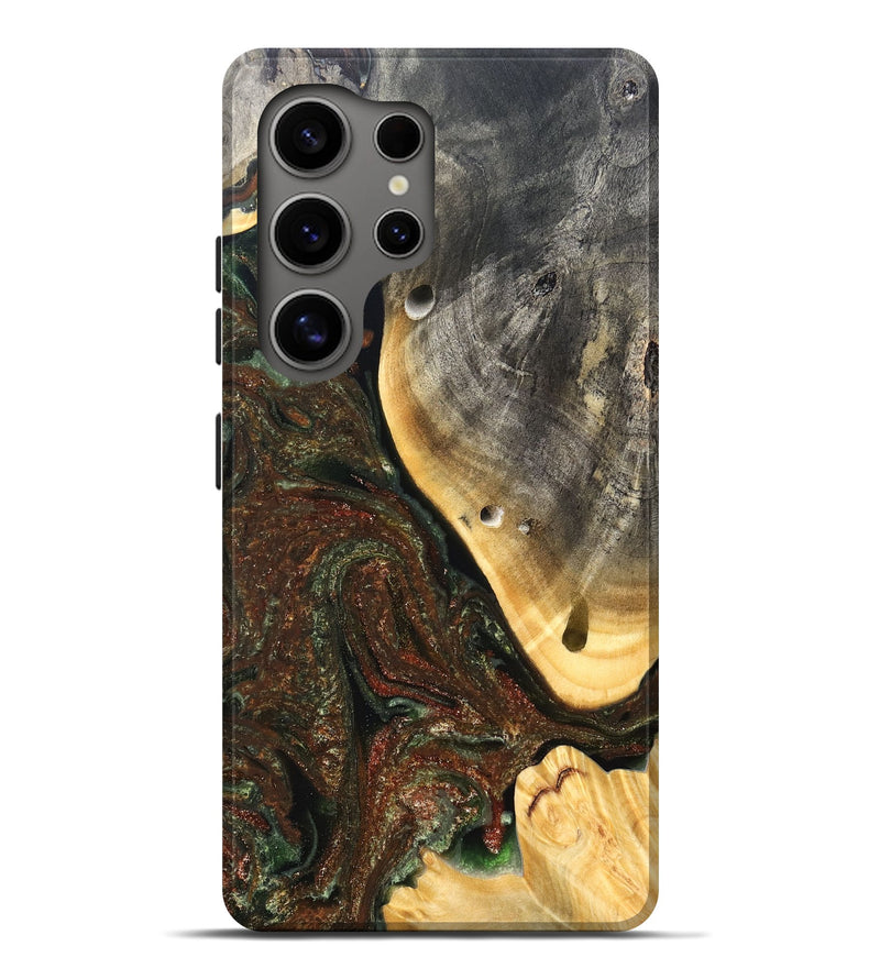 Galaxy S25 Ultra Wood Live Edge Phone Case - Isabel (Green, 826608)