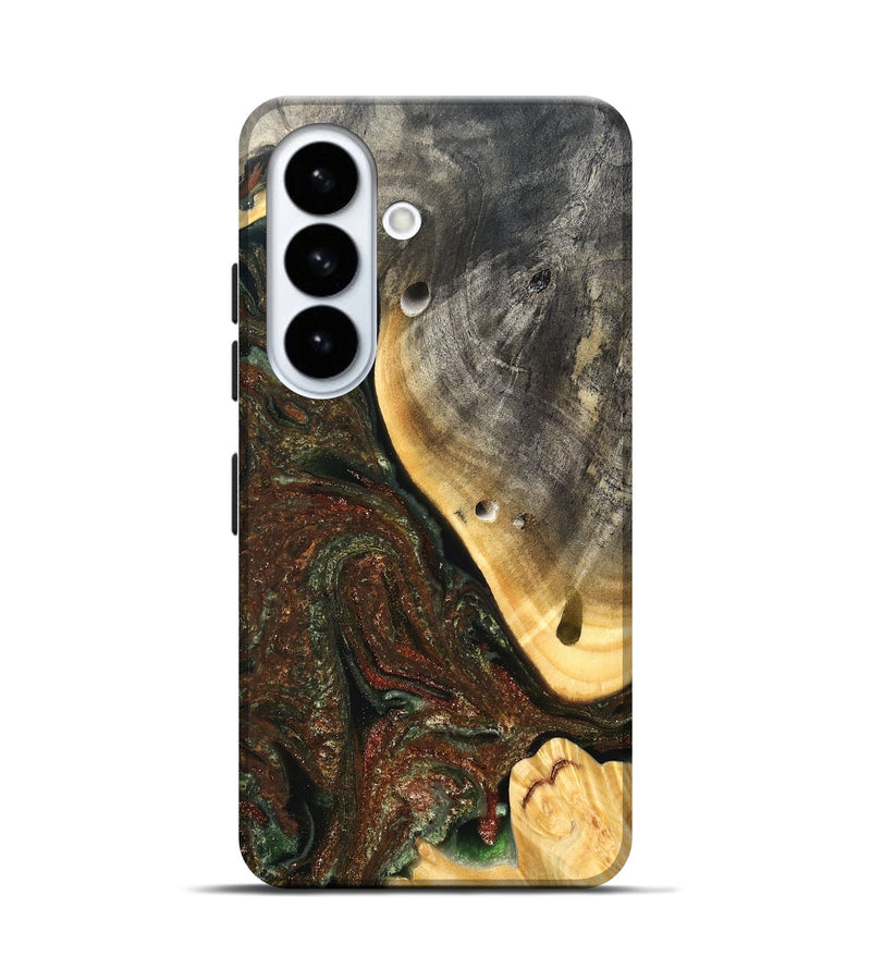 Galaxy S26 Wood Live Edge Phone Case - Isabel (Green, 826608)