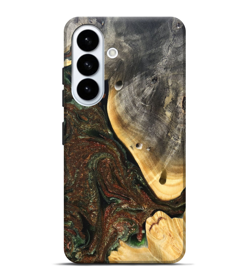 Galaxy S26 Plus Wood Live Edge Phone Case - Isabel (Green, 826608)