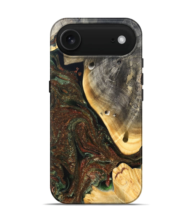 iPhone 17 Air Wood Live Edge Phone Case - Isabel (Green, 826608)
