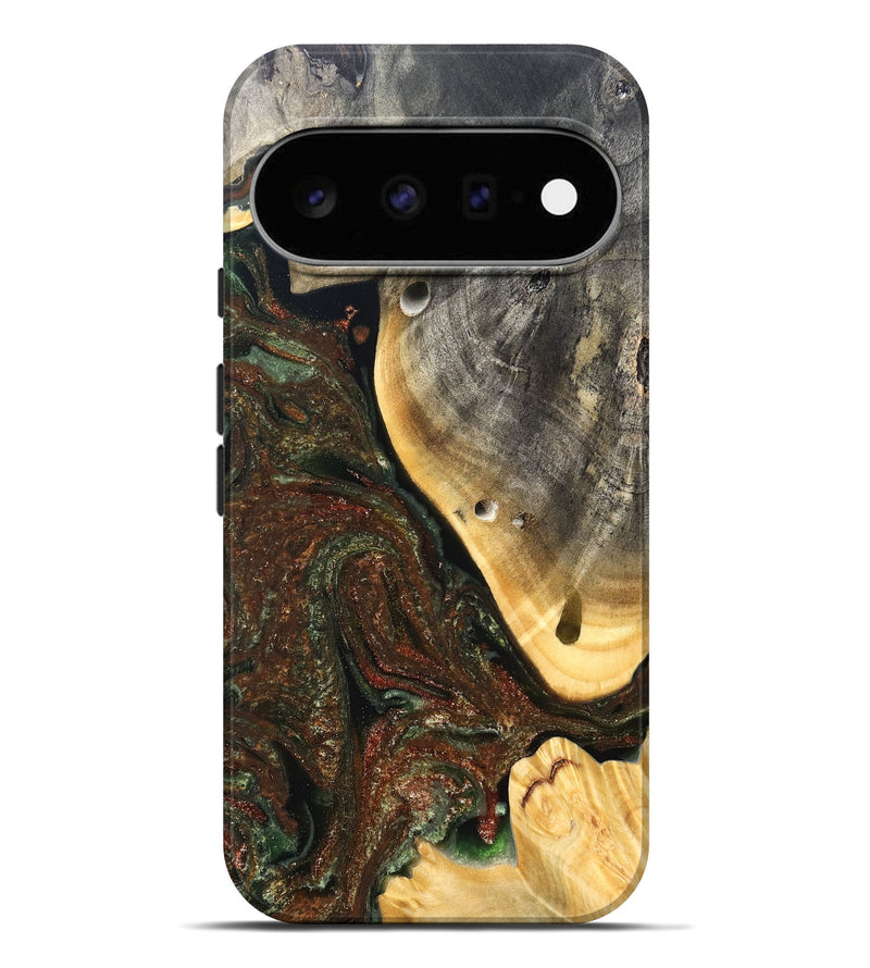 Pixel 11 Pro XL Wood Live Edge Phone Case - Isabel (Green, 826608)