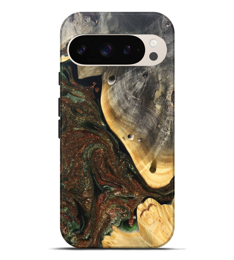 Pixel 9 Pro XL Wood Live Edge Phone Case - Isabel (Green, 826608)