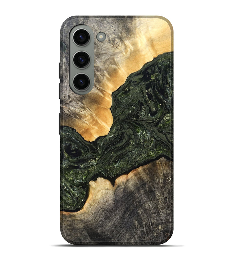 Galaxy S23 Plus Wood Live Edge Phone Case - Kacey (Green, 826617)