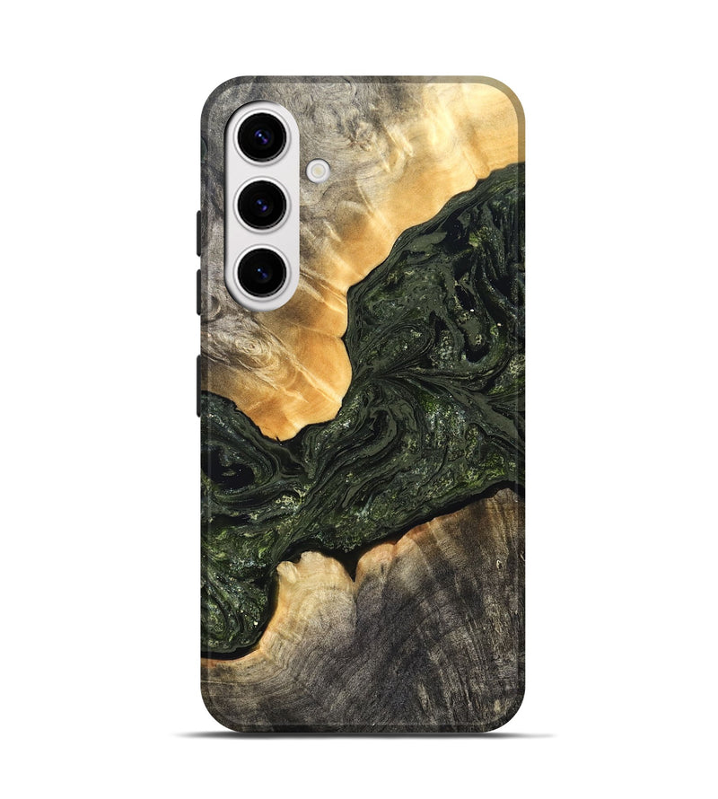 Galaxy S25 Wood Live Edge Phone Case - Kacey (Green, 826617)
