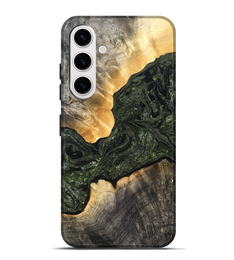 Galaxy S25 Plus Wood Live Edge Phone Case - Kacey (Green, 826617)
