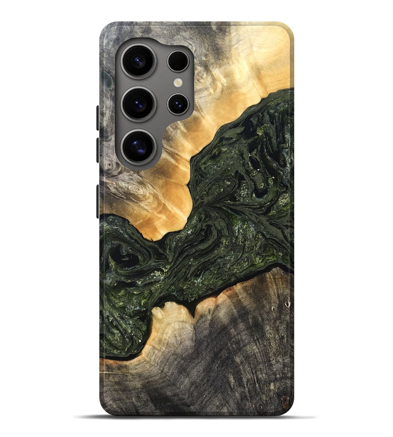 Galaxy S25 Ultra Wood Live Edge Phone Case - Kacey (Green, 826617)
