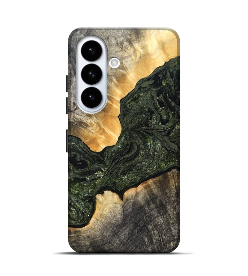 Galaxy S26 Wood Live Edge Phone Case - Kacey (Green, 826617)