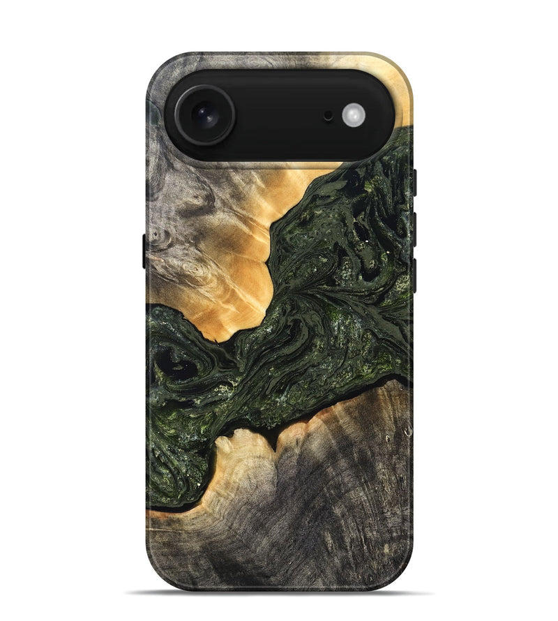 iPhone 17 Air Wood Live Edge Phone Case - Kacey (Green, 826617)