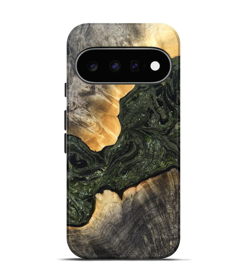 Pixel 11 Wood Live Edge Phone Case - Kacey (Green, 826617)