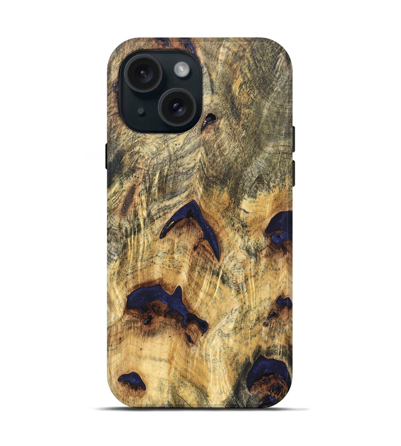 iPhone 15 Wood Live Edge Phone Case - Dash (Solid Wood, 826619)