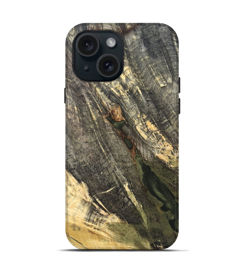 iPhone 15 Wood Live Edge Phone Case - Jeff (Solid Wood, 826621)