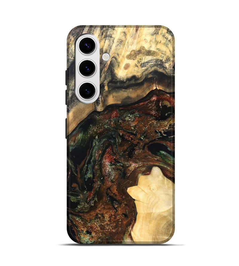 Galaxy S25 Wood Live Edge Phone Case - Jaxson (Green, 826623)