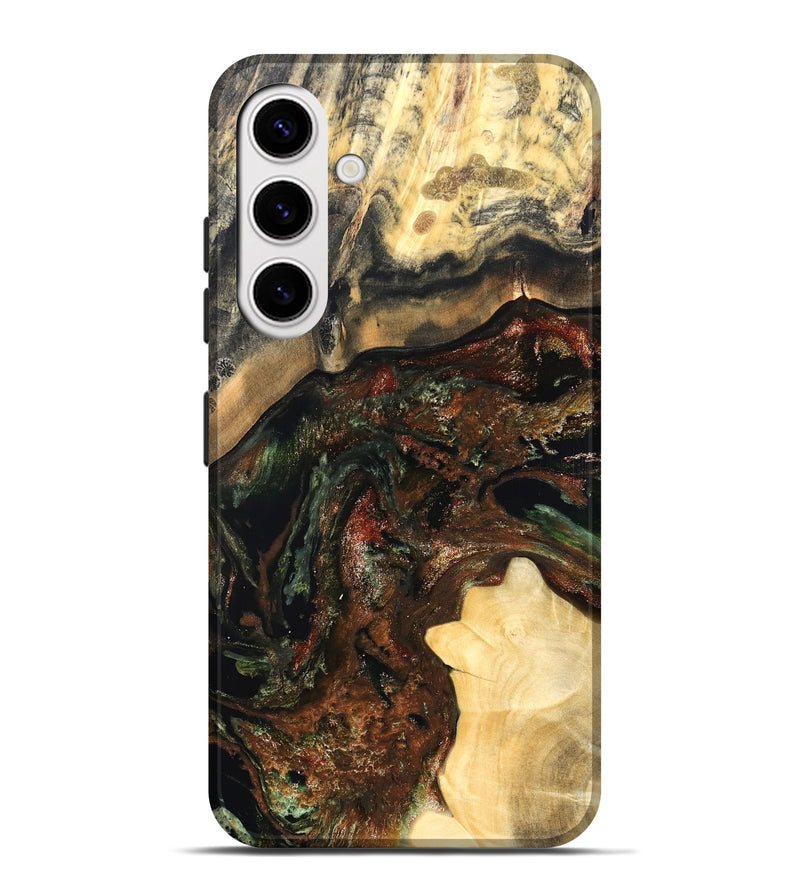 Galaxy S25 Plus Wood Live Edge Phone Case - Jaxson (Green, 826623)