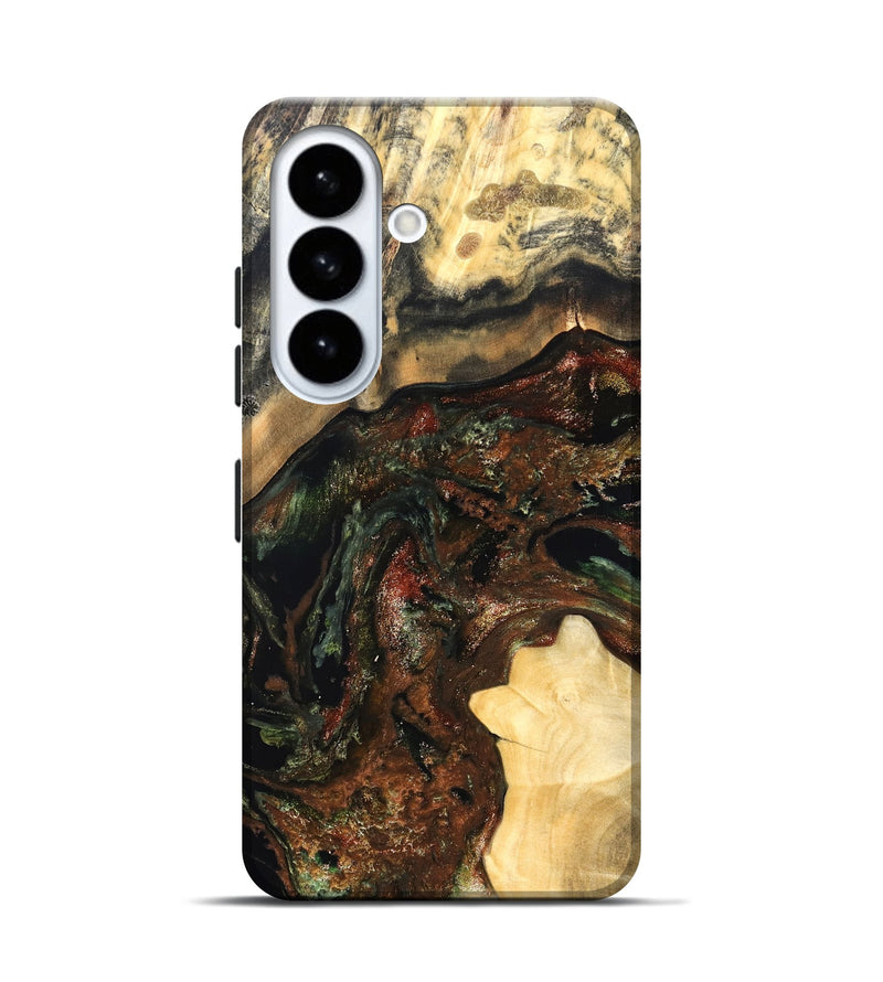 Galaxy S26 Wood Live Edge Phone Case - Jaxson (Green, 826623)