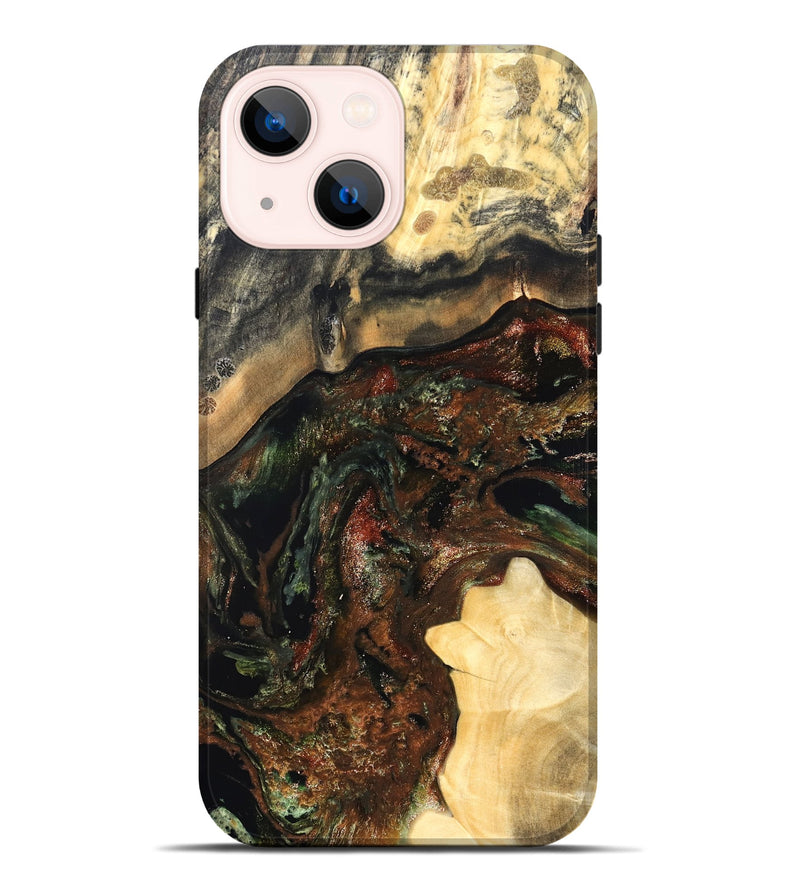 iPhone 14 Plus Wood Live Edge Phone Case - Jaxson (Green, 826623)