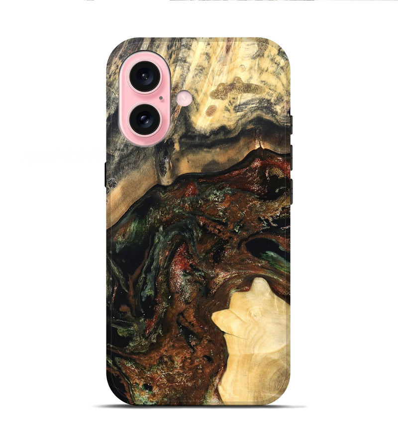 iPhone 16 Wood Live Edge Phone Case - Jaxson (Green, 826623)
