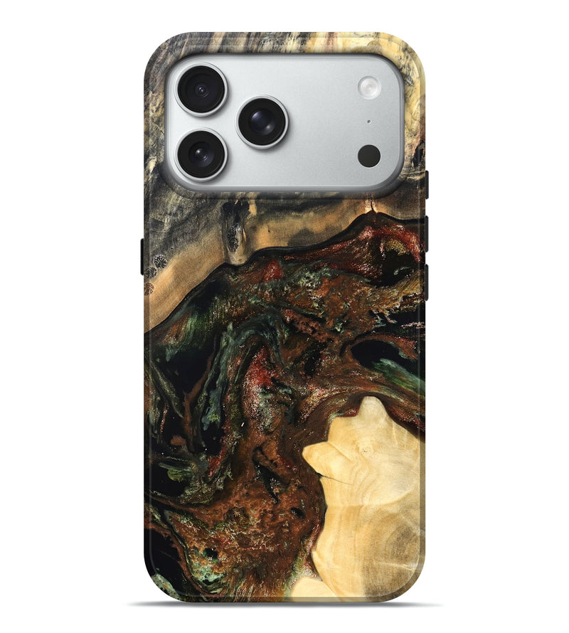 iPhone 18 Pro Max Wood Live Edge Phone Case - Jaxson (Green, 826623)