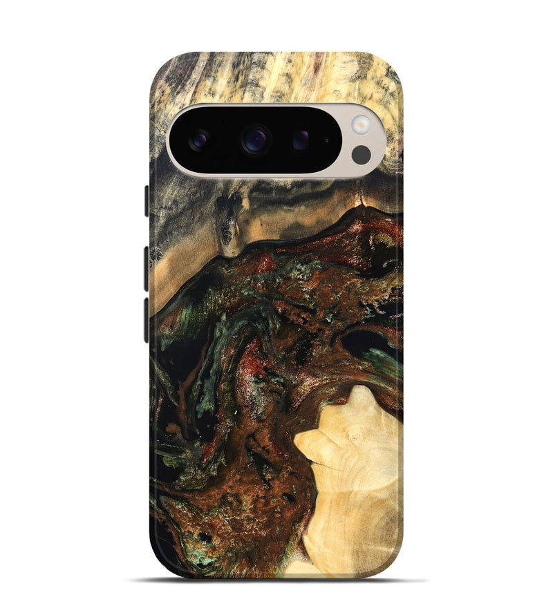 Pixel 9 Pro Wood Live Edge Phone Case - Jaxson (Green, 826623)