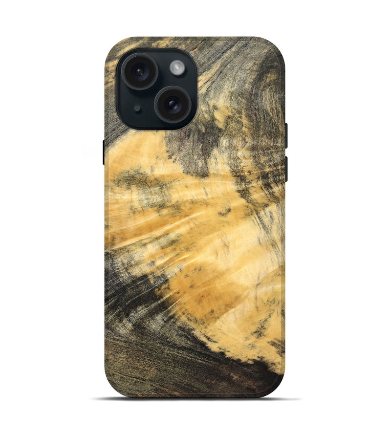 iPhone 15 Wood Live Edge Phone Case - Maximus (Solid Wood, 826634)