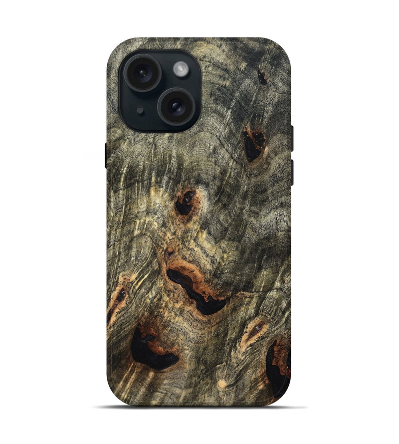 iPhone 15 Wood Live Edge Phone Case - Atticus (Solid Wood, 826638)