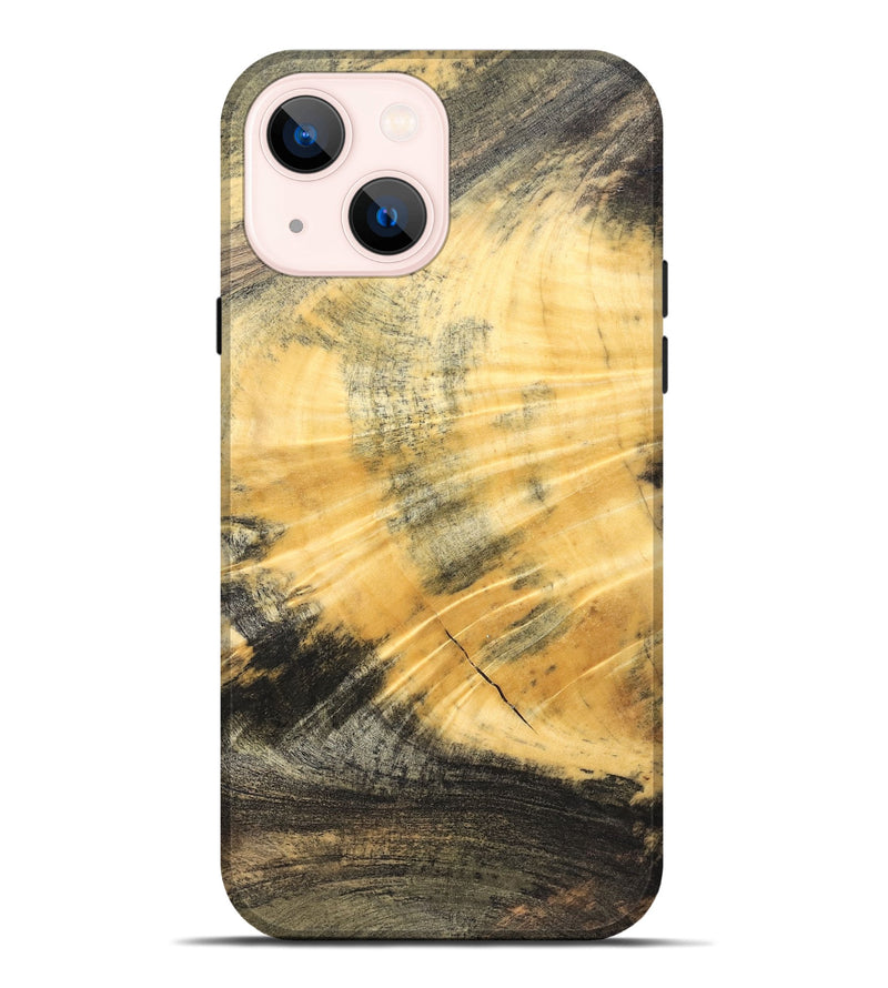 iPhone 14 Plus Wood Live Edge Phone Case - Meir (Solid Wood, 826657)