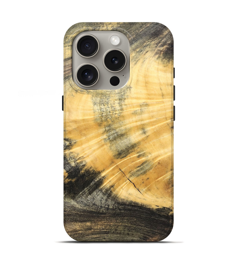 iPhone 16 Pro Wood Live Edge Phone Case - Meir (Solid Wood, 826657)