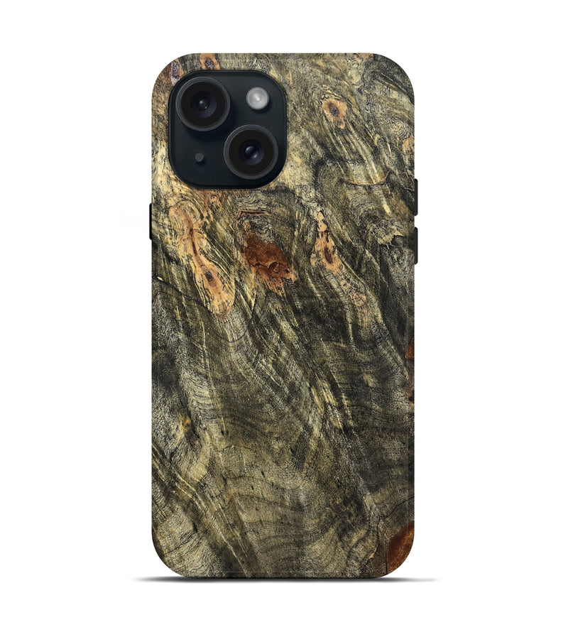 iPhone 15 Wood Live Edge Phone Case - Kane (Solid Wood, 826658)