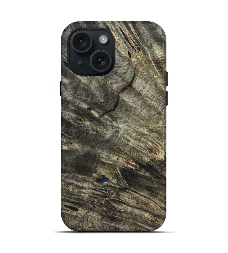iPhone 15 Wood Live Edge Phone Case - Newt (Solid Wood, 826660)