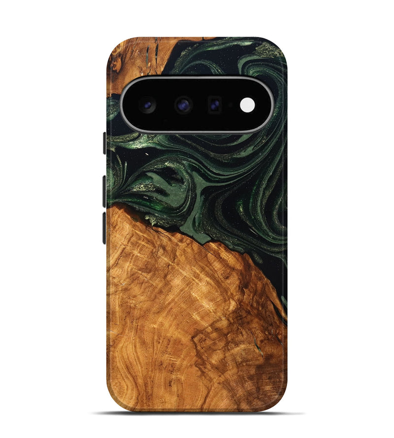 Pixel 11 Wood Live Edge Phone Case - Merrill (Green, 826668)