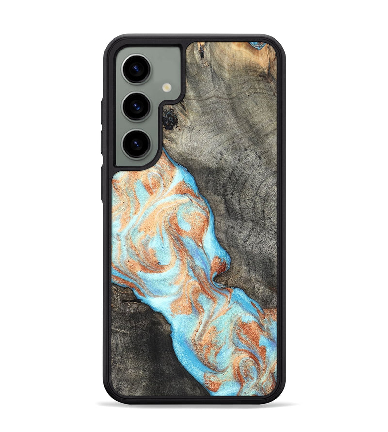 Galaxy S24 Plus Wood Phone Case - Hank (Teal & Gold, 826673)