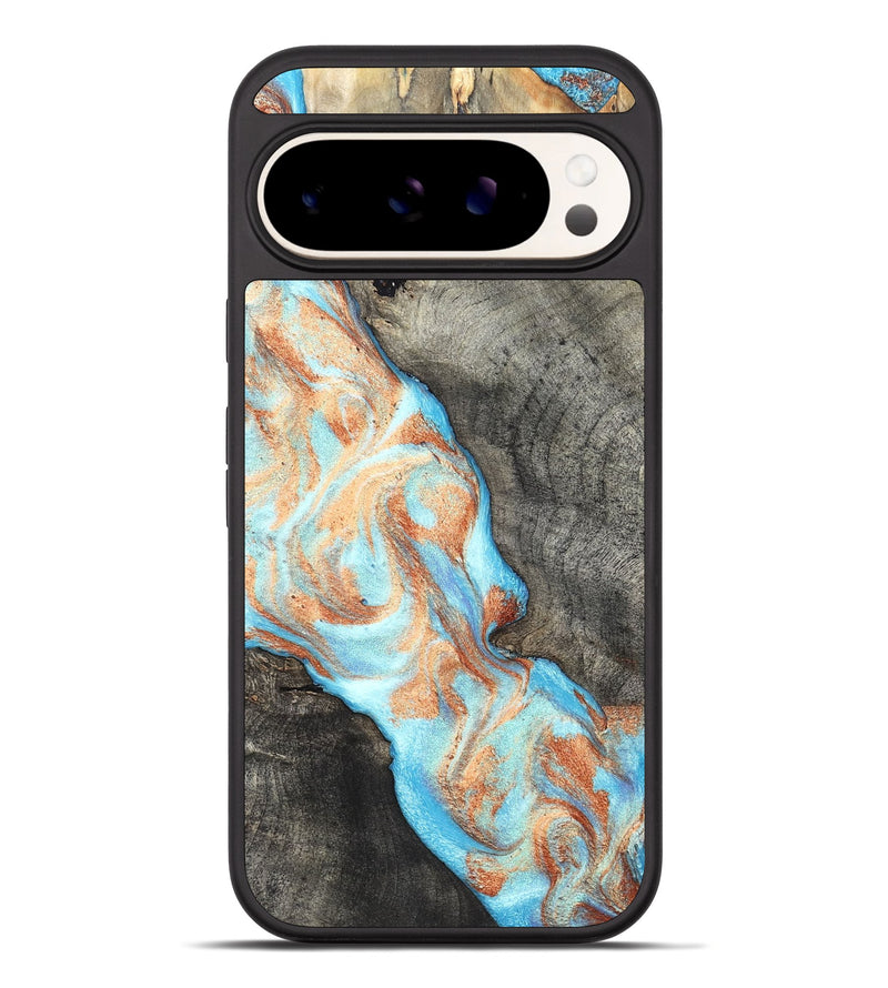 Pixel 10 Pro XL Wood Phone Case - Hank (Teal & Gold, 826673)