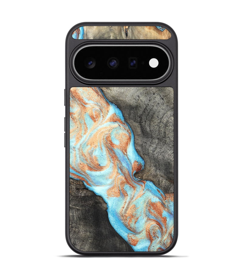 Pixel 11 Pro Wood Phone Case - Hank (Teal & Gold, 826673)