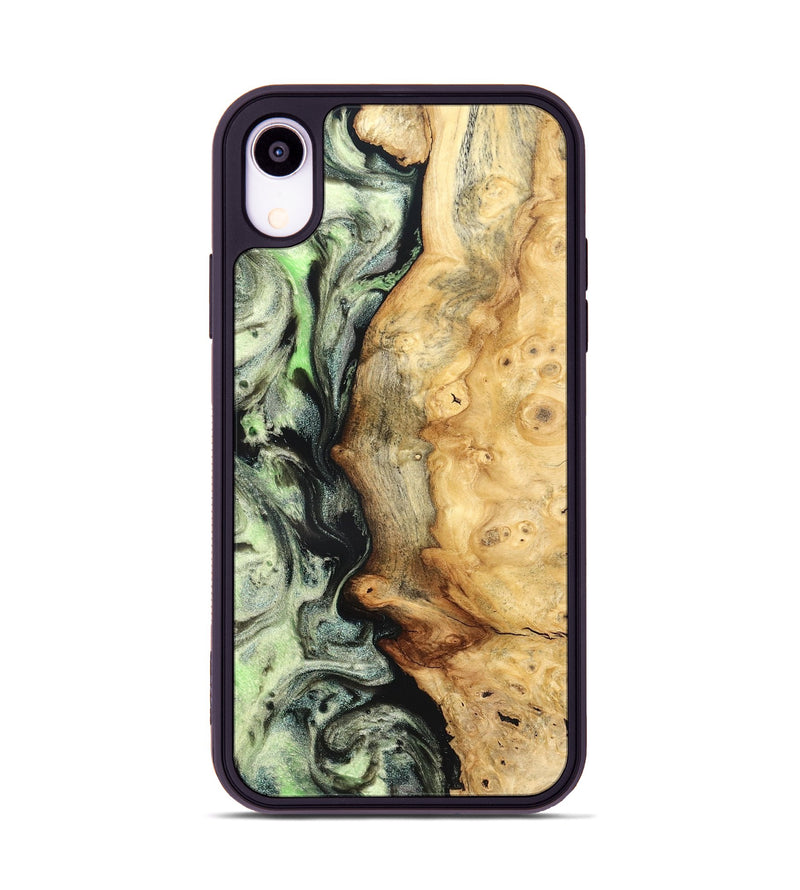 iPhone Xr Wood Phone Case - Pearlie (Green, 826674)