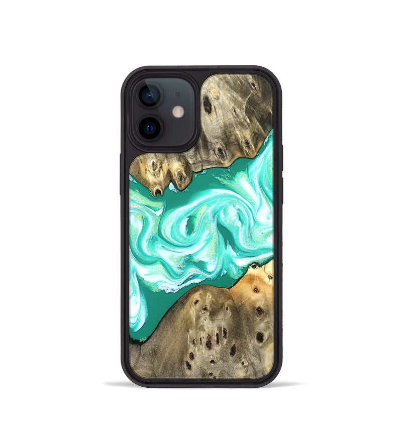 iPhone 12 mini Wood Phone Case - Verner (Green, 826676)