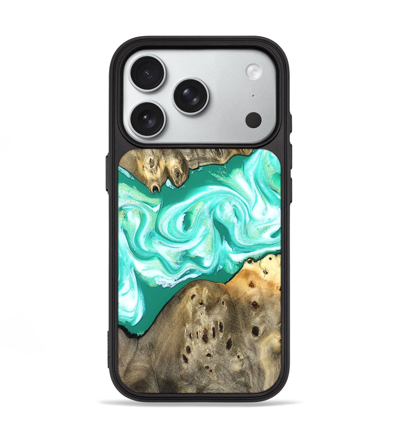 iPhone 18 Pro Wood Phone Case - Verner (Green, 826676)