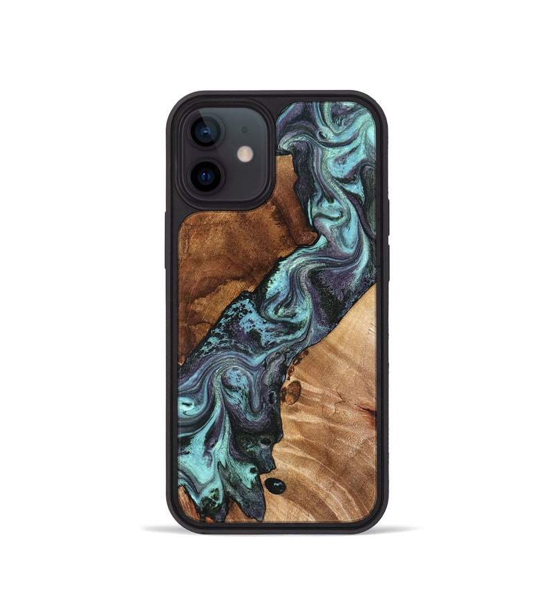iPhone 12 mini Wood Phone Case - Alice (Green, 826680)