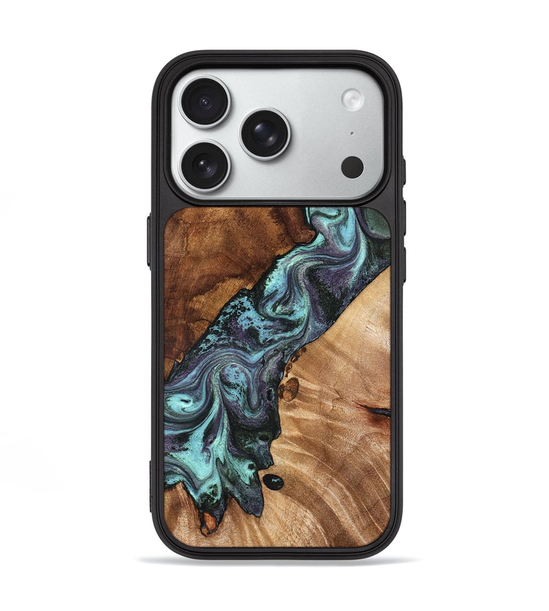 iPhone 18 Pro Wood Phone Case - Alice (Green, 826680)