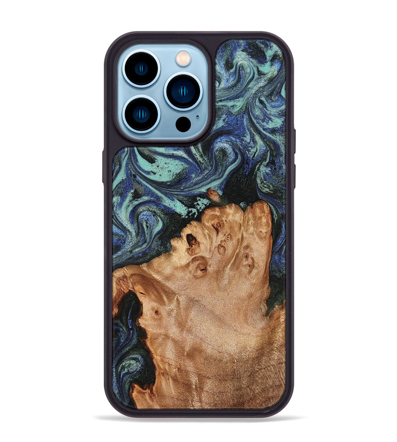 iPhone 14 Pro Max Wood Phone Case - Shanae (Green, 826682)