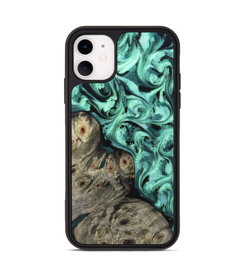 iPhone 11 Wood Phone Case - Jeremie (Green, 826683)