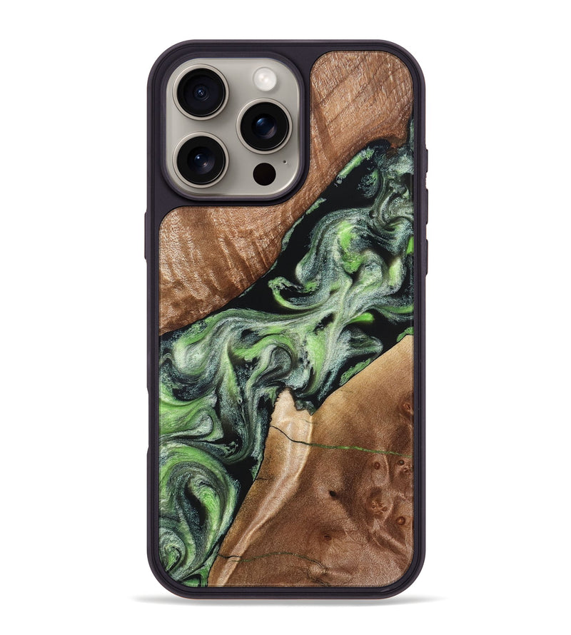 iPhone 16 Pro Max Wood Phone Case - Layton (Green, 826686)