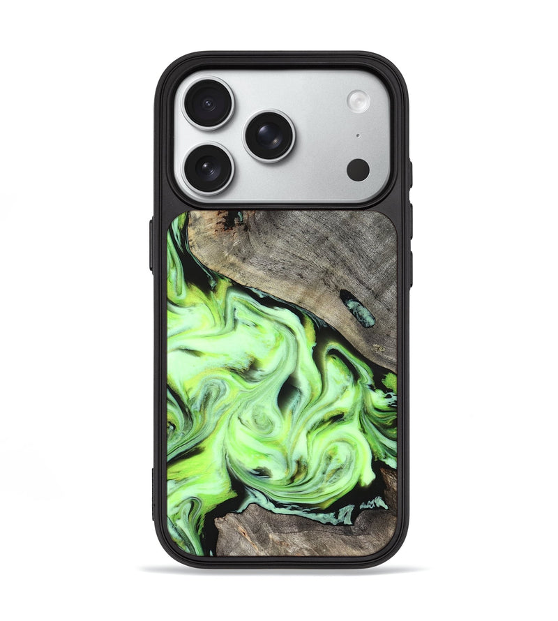 iPhone 18 Pro Wood Phone Case - Nita (Green, 826688)